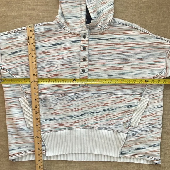 Free People Movement Honey Dove Oversized Hoodie Sweatshirt, Ocean Combo Print - Picture 11 of 12